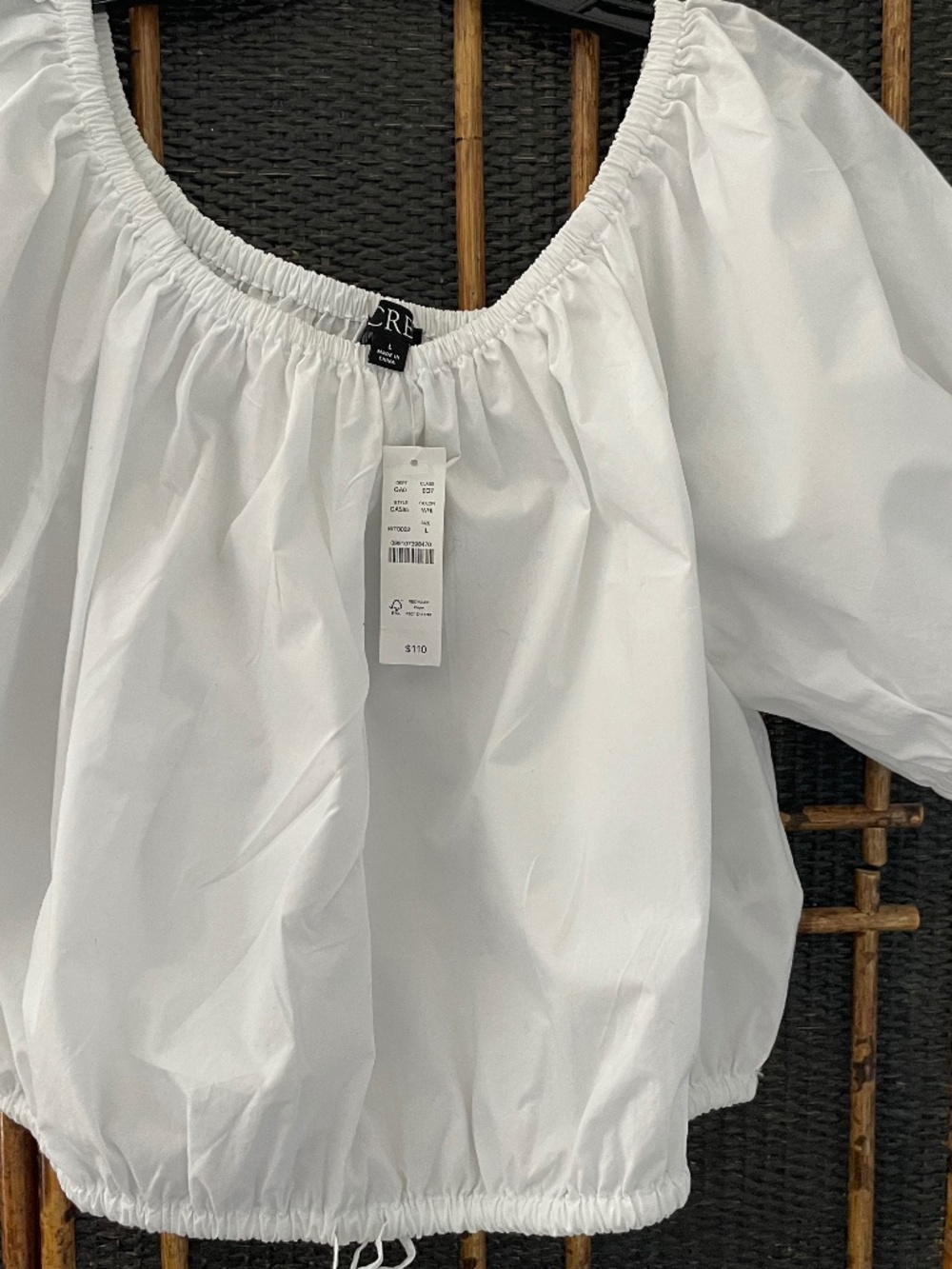 J CREW wht poplin cotton top NWT was $110 asking $27